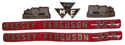 Kit autocollants latéral pour Massey Ferguson Série Pre 100 35X