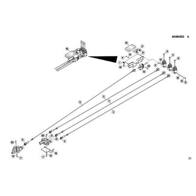 Câble de commande adaptable Kuhn A7060065, levier avec blocage