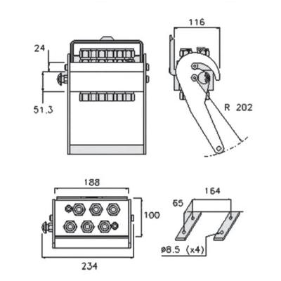 Multicoupleur Faster 2P606 - Partie Fixe (Femelle) - Côté Tracteur